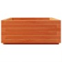 Jardinera de madera maciza de pino marrón cera 90x60x26,5 cm en Macetas y jardineras | Comprar online en Foru.es