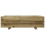 Jardinera de madera de pino impregnada 90x60x26,5 cm en Macetas y jardineras | Comprar online en Foru.es