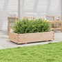 Jardinera de madera maciza de pino 110x60x26,5 cm en Macetas y jardineras | Comprar online en Foru.es