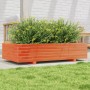 Jardinera de madera maciza de pino marrón cera 110x60x26,5 cm en Macetas y jardineras | Comprar online en Foru.es