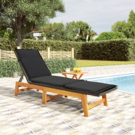 Tumbona con mesa ratán sintético y madera maciza de acacia de vidaXL, Tumbonas - Ref: Foro24-319724, Precio: 201,54 €, Descue...