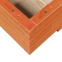 Jardinera de madera maciza de pino marrón cera 110x60x26,5 cm en Macetas y jardineras | Comprar online en Foru.es