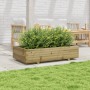 Jardinera de madera de pino impregnada 110x60x26,5 cm en Macetas y jardineras | Comprar online en Foru.es