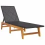 Set de muebles de jardín 3 piezas ratán sintético madera acacia de vidaXL, Tumbonas - Ref: Foro24-3154402, Precio: 270,59 €, ...