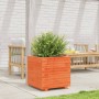 Jardinera madera maciza de pino marrón cera 50x50x49,5 cm en Macetas y jardineras | Comprar online en Foru.es