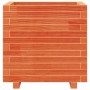 Jardinera madera maciza de pino marrón cera 50x50x49,5 cm en Macetas y jardineras | Comprar online en Foru.es