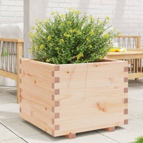 Jardinera madera maciza de pino 60x60x49,5 cm en Macetas y jardineras | Comprar online en Foru.es
