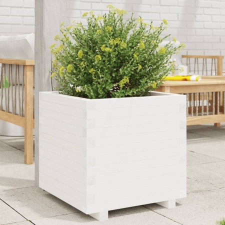 Jardinera madera maciza de pino blanco 60x60x49,5 cm en Macetas y jardineras | Comprar online en Foru.es