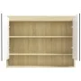 Armario de baño con espejo MDF blanco y roble 80x15x60 cm de vidaXL, Tocadores de baño - Ref: Foro24-331537, Precio: 143,69 €...
