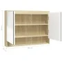 Armario de baño con espejo MDF blanco y roble 80x15x60 cm de vidaXL, Tocadores de baño - Ref: Foro24-331537, Precio: 143,69 €...