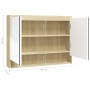 Armario de baño con espejo MDF blanco y roble 80x15x60 cm de vidaXL, Tocadores de baño - Ref: Foro24-331537, Precio: 146,13 €...