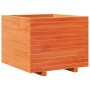 Jardinera madera maciza de pino marrón cera 60x60x49,5 cm en Macetas y jardineras | Comprar online en Foru.es