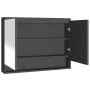 Armario de baño con espejo MDF gris antracita 80x15x60 cm de vidaXL, Tocadores de baño - Ref: Foro24-331536, Precio: 143,17 €...
