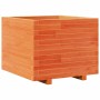 Jardinera madera maciza de pino marrón cera 60x60x49,5 cm en Macetas y jardineras | Comprar online en Foru.es
