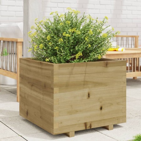 Jardinera madera de pino impregnada 60x60x49,5 cm en Macetas y jardineras | Comprar online en Foru.es