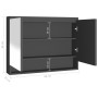 Armario de baño con espejo MDF gris antracita 80x15x60 cm de vidaXL, Tocadores de baño - Ref: Foro24-331536, Precio: 145,90 €...