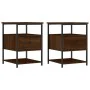 Mesitas noche 2 uds madera ingeniería marrón roble 40x42x56 cm de vidaXL, Mesitas de noche - Ref: Foro24-826032, Precio: 73,8...