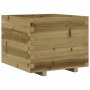 Jardinera madera de pino impregnada 60x60x49,5 cm en Macetas y jardineras | Comprar online en Foru.es