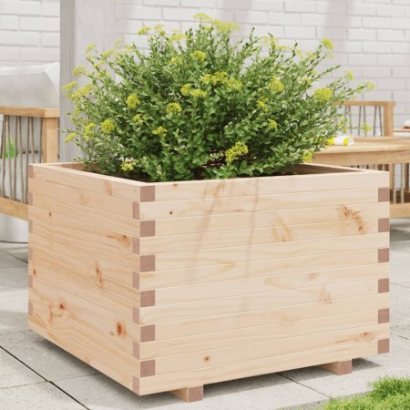 Jardinera de madera maciza de pino 70x70x49,5 cm en Macetas y jardineras | Comprar online en Foru.es