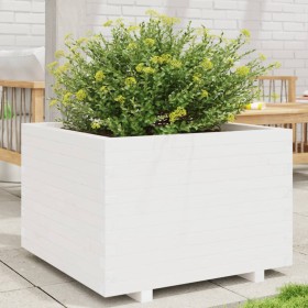 Jardinera madera maciza de pino blanco 70x70x49,5 cm en Macetas y jardineras | Comprar online en Foru.es
