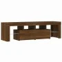 Mueble de TV con luces LED marrón roble 140x36,5x40 cm de vidaXL, Muebles TV - Ref: Foro24-822643, Precio: 126,12 €, Descuent...