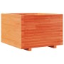 Jardinera madera maciza de pino marrón cera 70x70x49,5 cm en Macetas y jardineras | Comprar online en Foru.es
