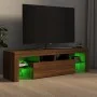 TV cabinet with LED lights oak brown 140x36.5x40 cm by vidaXL, TV Furniture - Ref: Foro24-822643, Price: 126,12 €, Discount: %