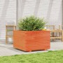 Jardinera madera maciza de pino marrón cera 70x70x49,5 cm en Macetas y jardineras | Comprar online en Foru.es