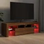 TV cabinet with LED lights oak brown 140x36.5x40 cm by vidaXL, TV Furniture - Ref: Foro24-822643, Price: 126,12 €, Discount: %