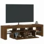 TV cabinet with LED lights oak brown 140x36.5x40 cm by vidaXL, TV Furniture - Ref: Foro24-822643, Price: 126,12 €, Discount: %
