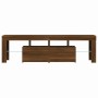 Mueble de TV con luces LED marrón roble 140x36,5x40 cm de vidaXL, Muebles TV - Ref: Foro24-822643, Precio: 128,70 €, Descuent...