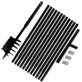 Earth Drill With Handle 180 mm With Extension Tube 13 M Steel by vidaXL, Helical augers - Ref: Foro24-270533, Price: 157,34 €...