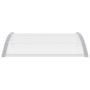 Marquesina para puerta PC gris y transparente 120x75 cm en Toldos | Comprar online en Foru.es
