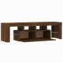 Mueble de TV con luces LED marrón roble 140x36,5x40 cm de vidaXL, Muebles TV - Ref: Foro24-822643, Precio: 128,70 €, Descuent...