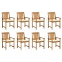 Sillas de jardín con cojines 8 uds madera maciza de acacia de vidaXL, Sillas de jardín - Ref: Foro24-3078168, Precio: 654,88 ...