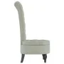 High back armchair with light gray velvet buttons by vidaXL, Easy chairs - Ref: Foro24-352464, Price: 171,34 €, Discount: %