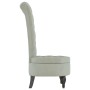 Sillón de respaldo alto con botones terciopelo gris claro de vidaXL, Sillas poltrona - Ref: Foro24-352464, Precio: 157,78 €, ...