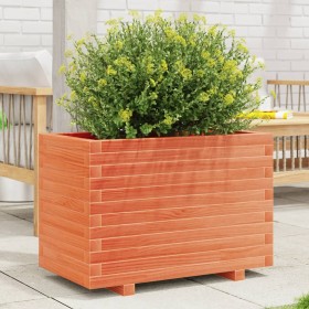 Jardinera madera maciza de pino marrón cera 70x40x49,5 cm en Macetas y jardineras | Comprar online en Foru.es