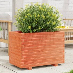 Jardinera madera maciza de pino marrón cera 70x40x49,5 cm en Macetas y jardineras | Comprar online en Foru.es
