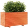Jardinera madera maciza de pino marrón cera 90x40x49,5 cm en Macetas y jardineras | Comprar online en Foru.es