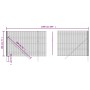 Cerca de alambre de acero galvanizado verde 1,8x10 m de vidaXL, Paneles de vallas - Ref: Foro24-154053, Precio: 119,35 €, Des...
