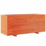 Jardinera madera maciza de pino marrón cera 110x40x49,5 cm en Macetas y jardineras | Comprar online en Foru.es