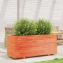 Jardinera madera maciza de pino marrón cera 110x40x49,5 cm en Macetas y jardineras | Comprar online en Foru.es