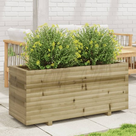 Jardinera madera de pino impregnada 110x40x49,5 cm en Macetas y jardineras | Comprar online en Foru.es