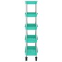 Carrito de cocina 5 niveles hierro y ABS turquesa 42x29x128 cm de vidaXL, Carros de cocina y comedor - Ref: Foro24-336334, Pr...