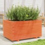 Jardinera madera maciza de pino marrón cera 90x60x49,5 cm en Macetas y jardineras | Comprar online en Foru.es