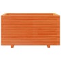 Jardinera madera maciza de pino marrón cera 90x60x49,5 cm en Macetas y jardineras | Comprar online en Foru.es