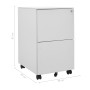 Armario archivador acero gris claro 39x45x67 cm de vidaXL, Armarios archivadores - Ref: Foro24-335975, Precio: 132,77 €, Desc...