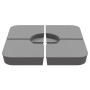 Juego bases de sombrilla 4 uds para parasol cruzado PP 100 kg en Bases para sombrillas | Comprar online en Foru.es