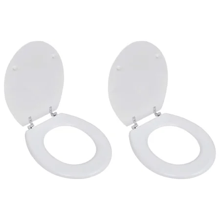 Asiento inodoro con tapas 2 piezas MDF blanco de vidaXL, Asientos de inodoros y bidés - Ref: Foro24-275907, Precio: 75,82 €, ...